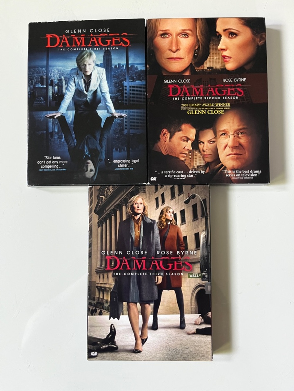 Damages: Seasons 1-3 TV Series DVD Box Sets - Glenn Close